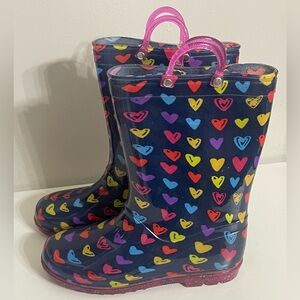 Magellan Outdoors Kids Heart Pattern‎ Rain Boots - Multicolor